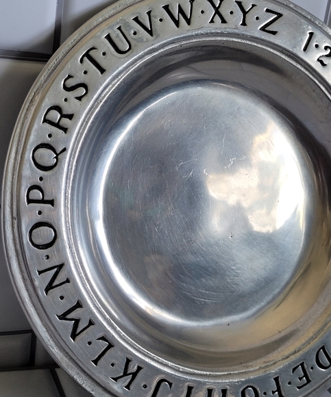 WILTON COLUMBIA PA  ABC 123  Circular Silver Serving Decorative Bowl  9inD - Picture 6 of 7